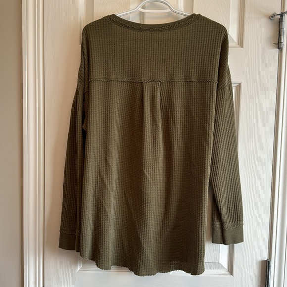 ZSupply - Oversized Waffle Long Sleeve Top - L - Picture 5 of 5